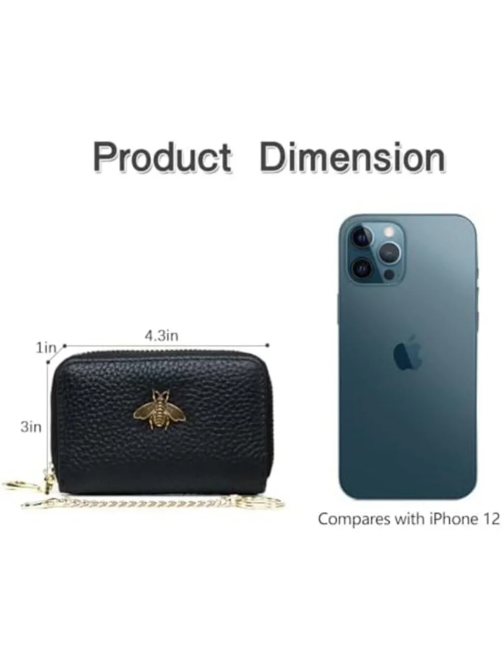 RFID Small Leather Card Wallet for Women - Stylish Credit Card Holder Case